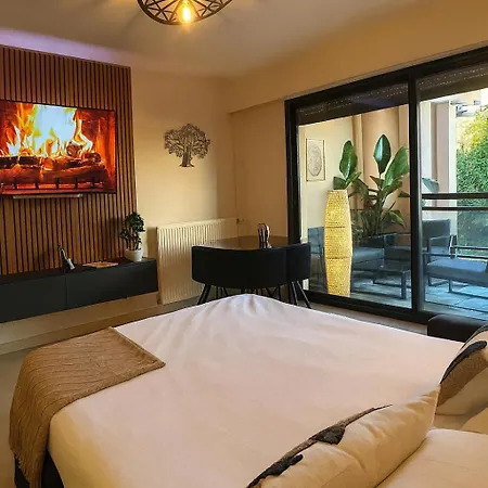 דירה Superbe Climatise Avec Piscine, Terrasse Et Parking Prive - Proche Promenade Des