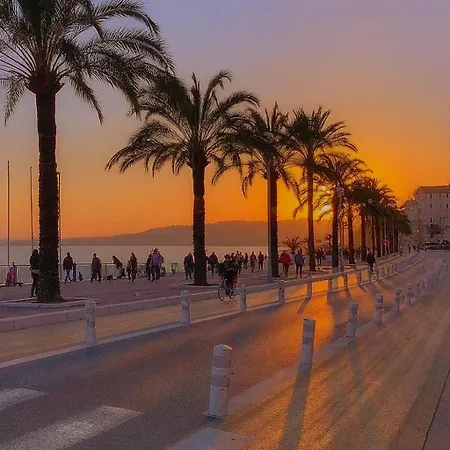Superbe Climatise Avec Piscine, Terrasse Et Parking Prive - Proche Promenade Des דירה ניס