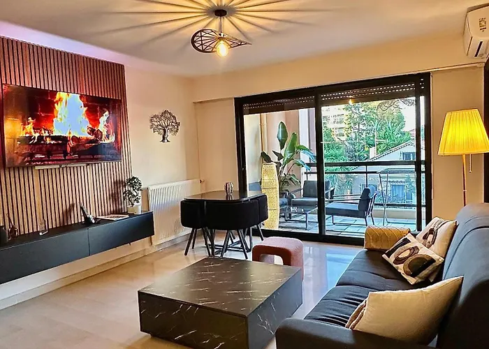 Apartament Moderne Climatise Avec Piscine, Terrasse Et Parking - Proche Promenade Des