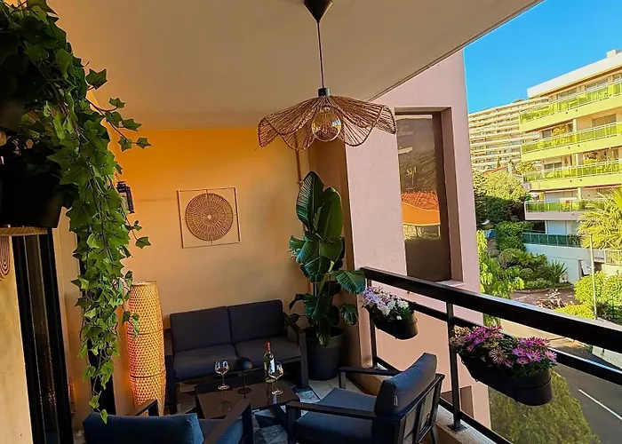 Moderne Climatise Avec Piscine, Terrasse Et Parking - Proche Promenade Des Apartament Nicea